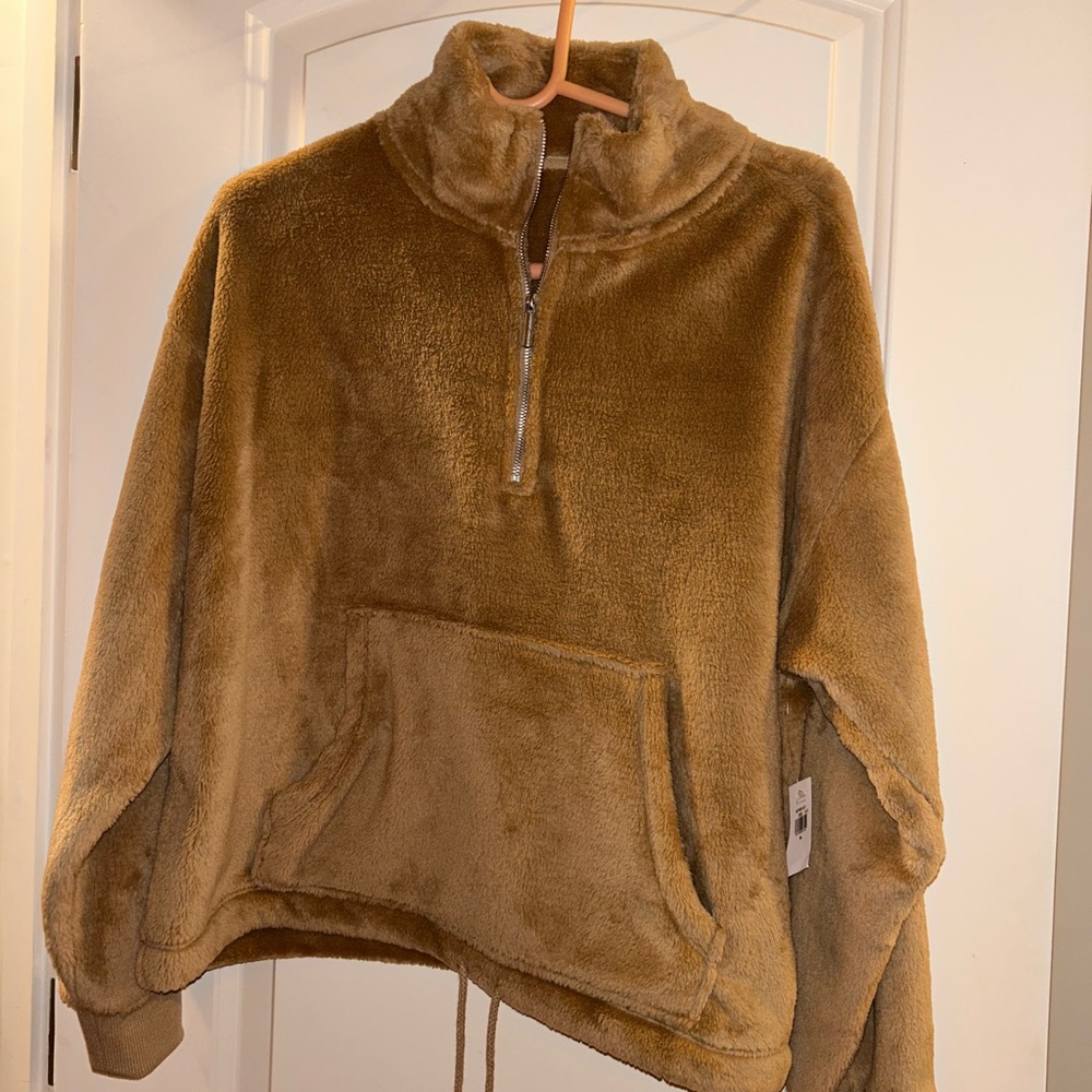 Old Navy Tan/Camel Quarter Zip Up - New w. Tags